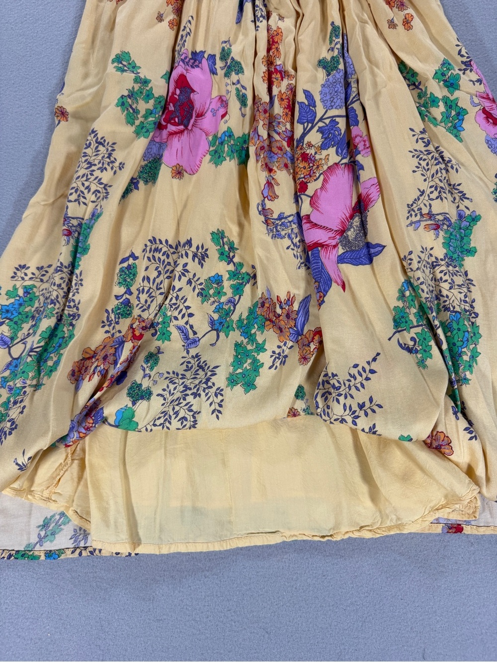 Urban Outfitters Sylvia Yellow Floral Prairie Midi Dress Corset Cottagecore - Picture 13 of 16